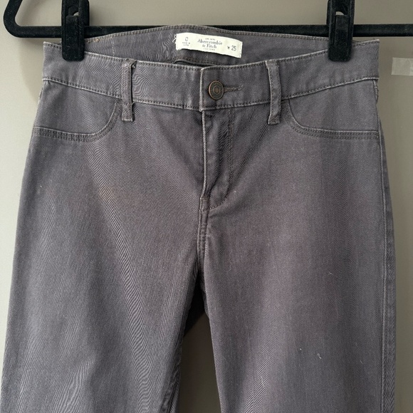 Abercrombie & Fitch Super Skinny Mid Rise Jeans in Grey - Picture 2 of 6
